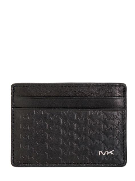 michael kors leather card holder|michael kors card holder men's.